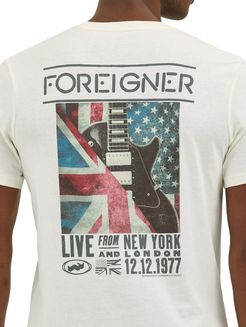 NWT 💯 Cotton Reign Cream Foreigner Live From New York Graphic Tee - Men Size L